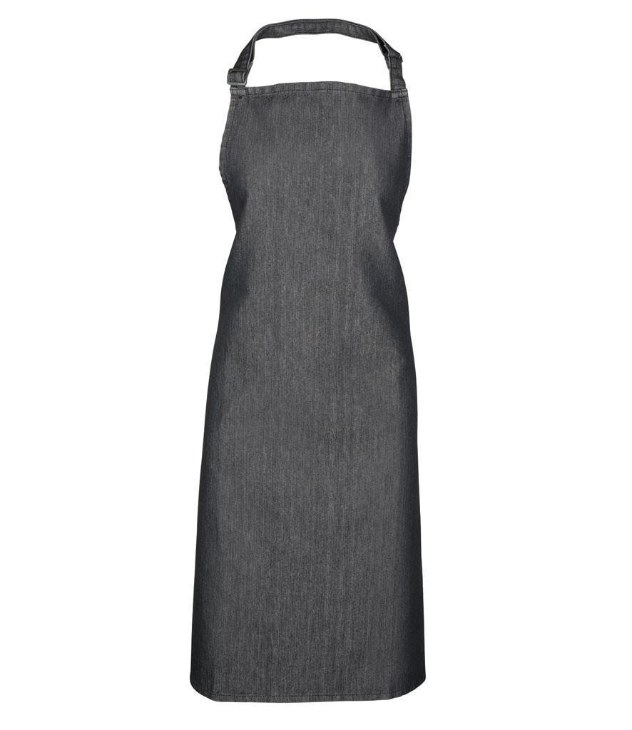 Schort lang voor volwassen Denim zwart