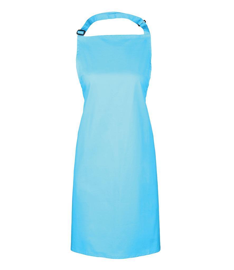 Schort lang voor volwassen in de kleur cyaan blauw