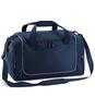 Compacte sportieve sporttas 30 liter donker blauw met grijs