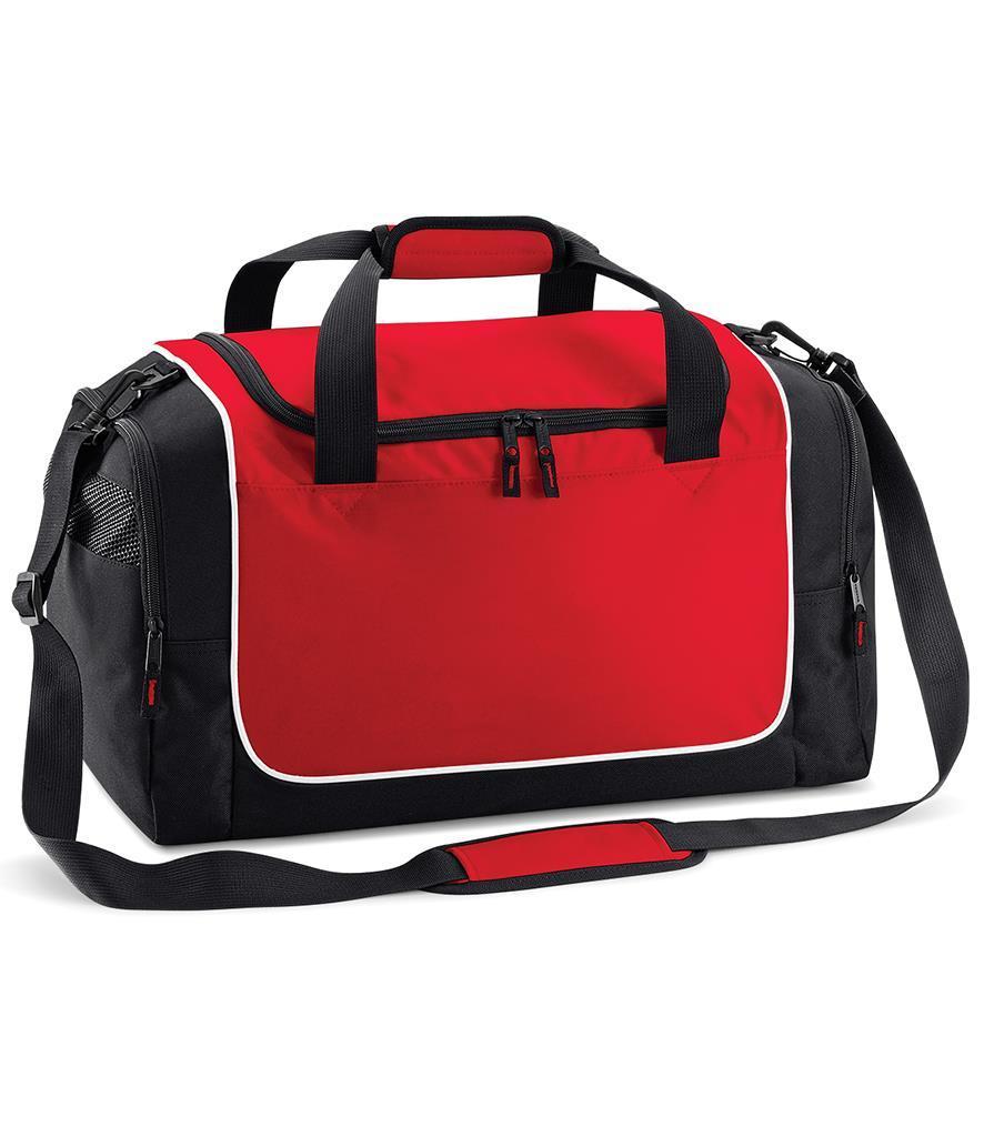 Compacte sportieve sporttas 30 liter rood met zwart