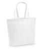Draagtas met schouderbanden witte boodschappentas katoen wit