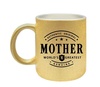 Gouden glitter mok authentic original mother worlds greatest genuine