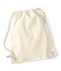 Handige handzame Katoenen gymtas naturel trekkoord tas bedrukbaar