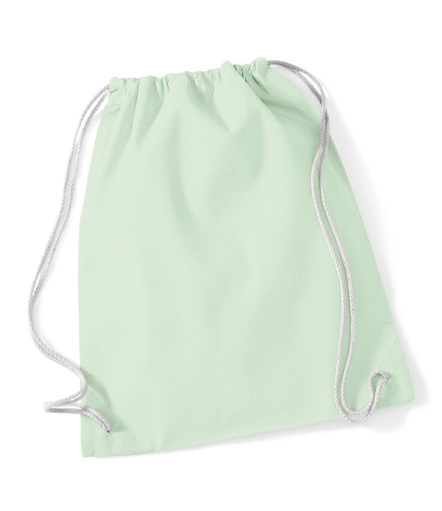 Handzame Katoenen gymtas pastel mint tint