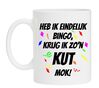 Heb ik eindelijk bingo, krijg ik zon kut mok! grappig kado voor bij de Bingo