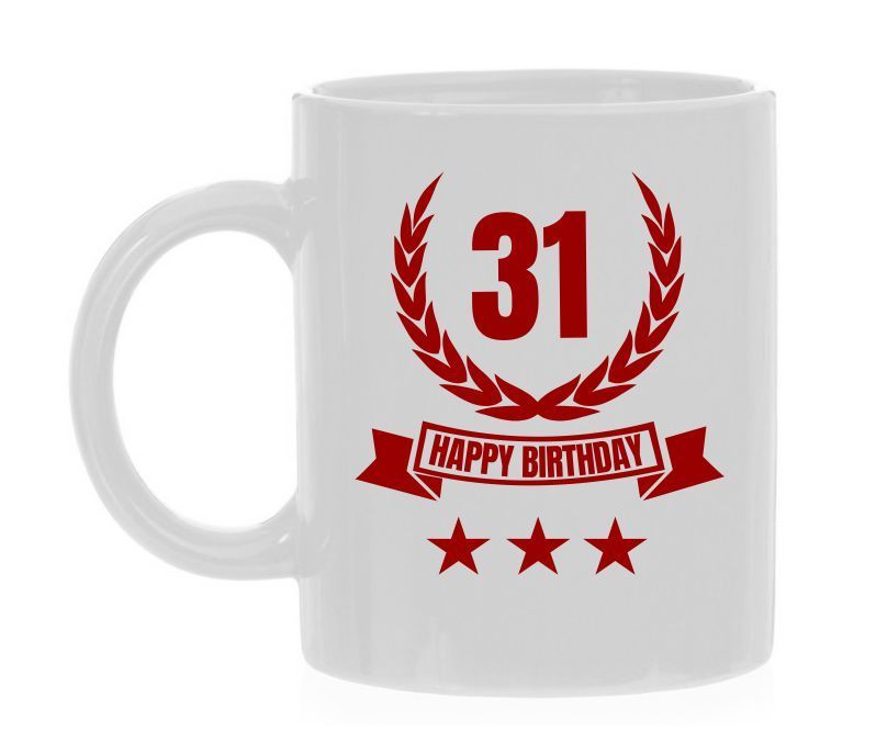 Koffie of thee mok verjaardag leeftijd 31 jaar happy birthday