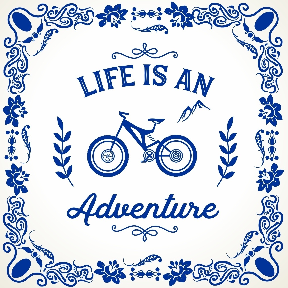 life is an adventure mountainbike tegeltje