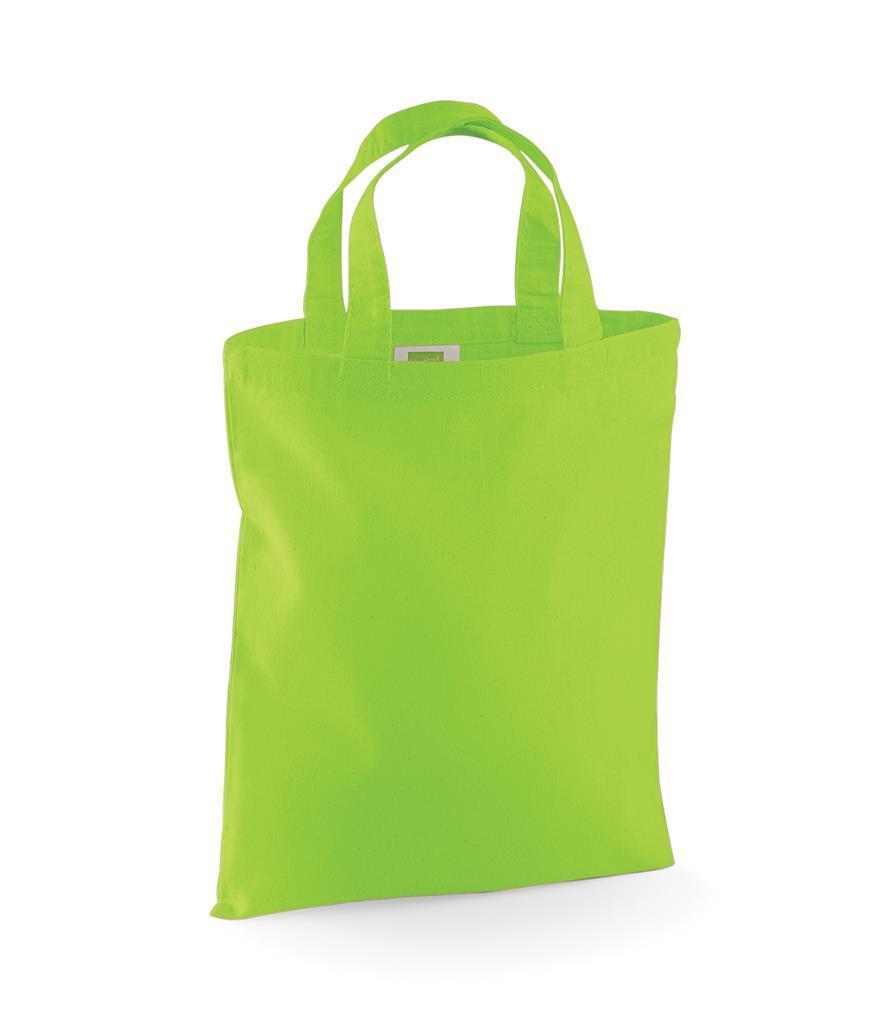 Mini A4 boodschappentas tas relatiegeschenk personaliseren in een frisse groene kleur