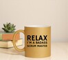 foto 4 relax i'm a badass scrum master gouden glitter mok