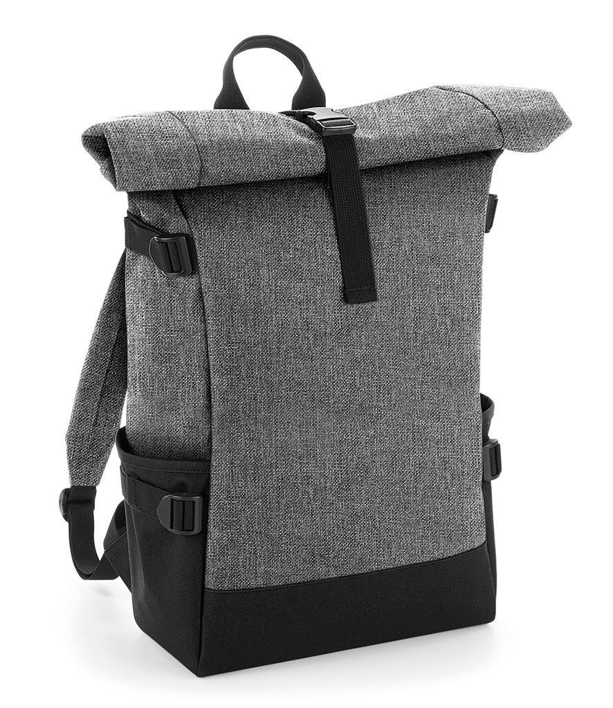 Rugzak grijs RollTop rolsluiting Backpack laptop tot 17 inch 