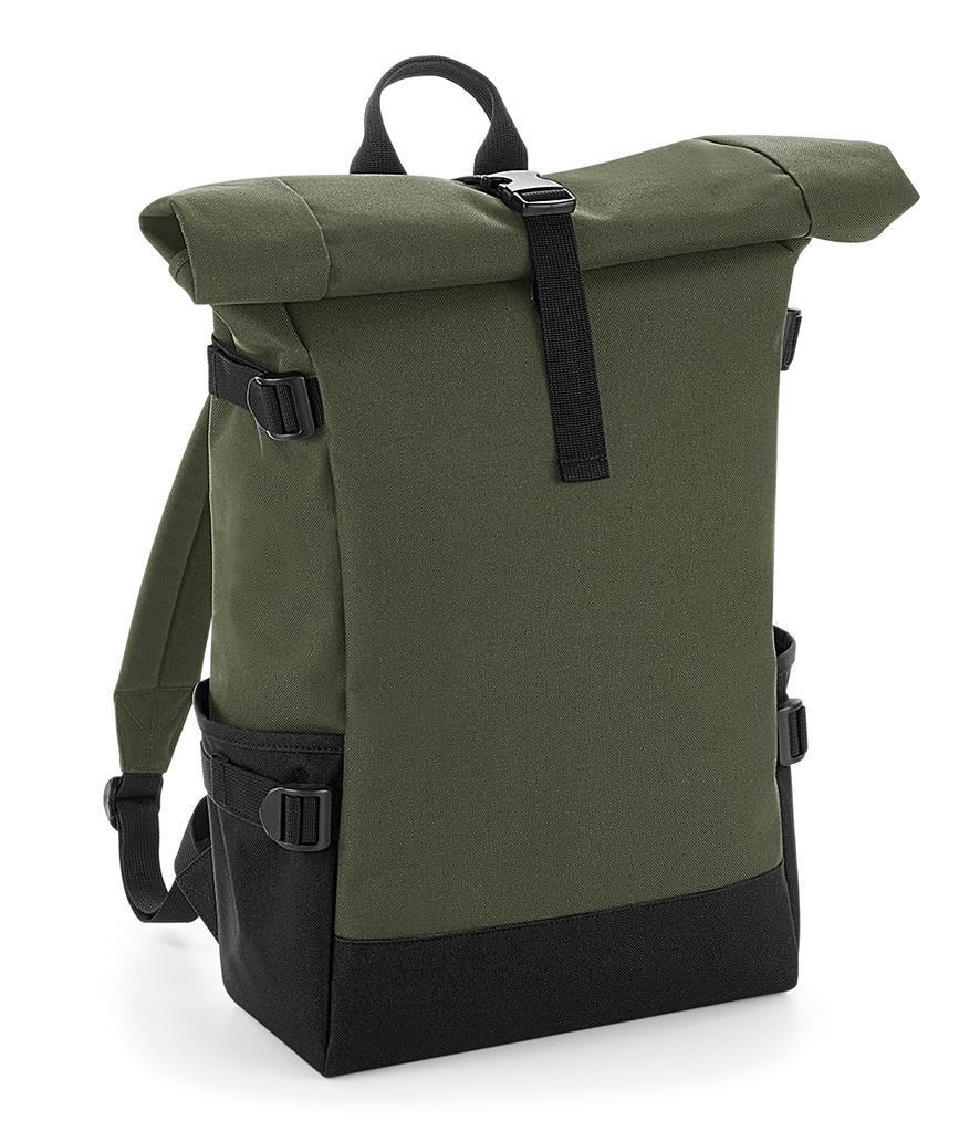 Rugzak olijf groen RollTop rolsluiting Backpack laptop tot 17 inch 