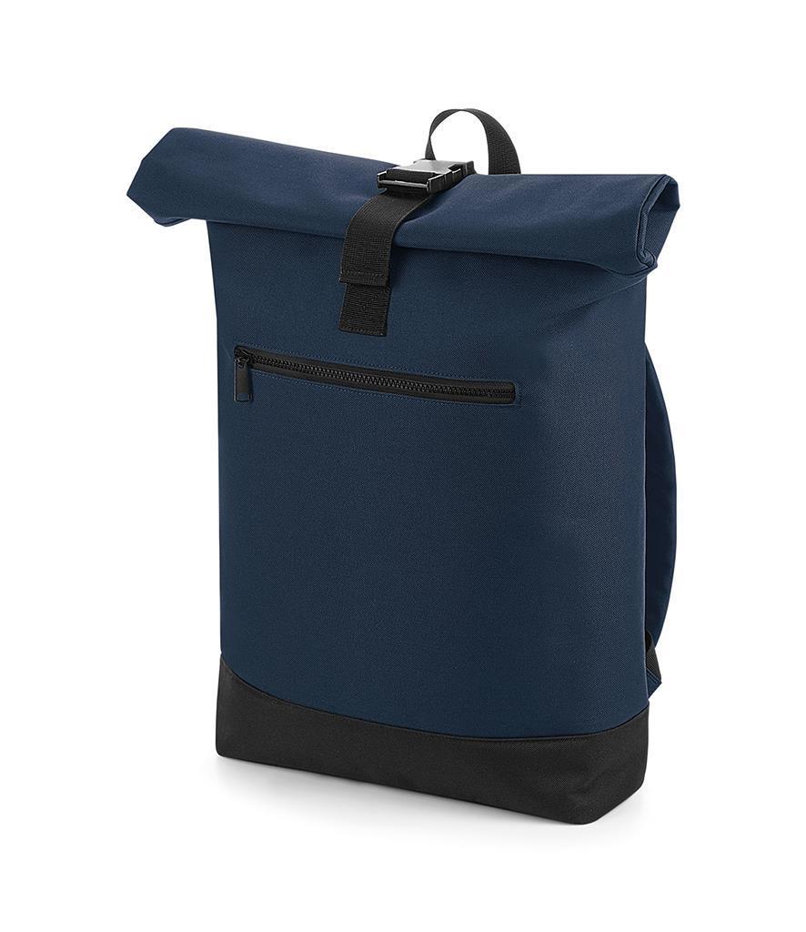 Rugzak RollTop rolsluiting Backpack donkeblauw 