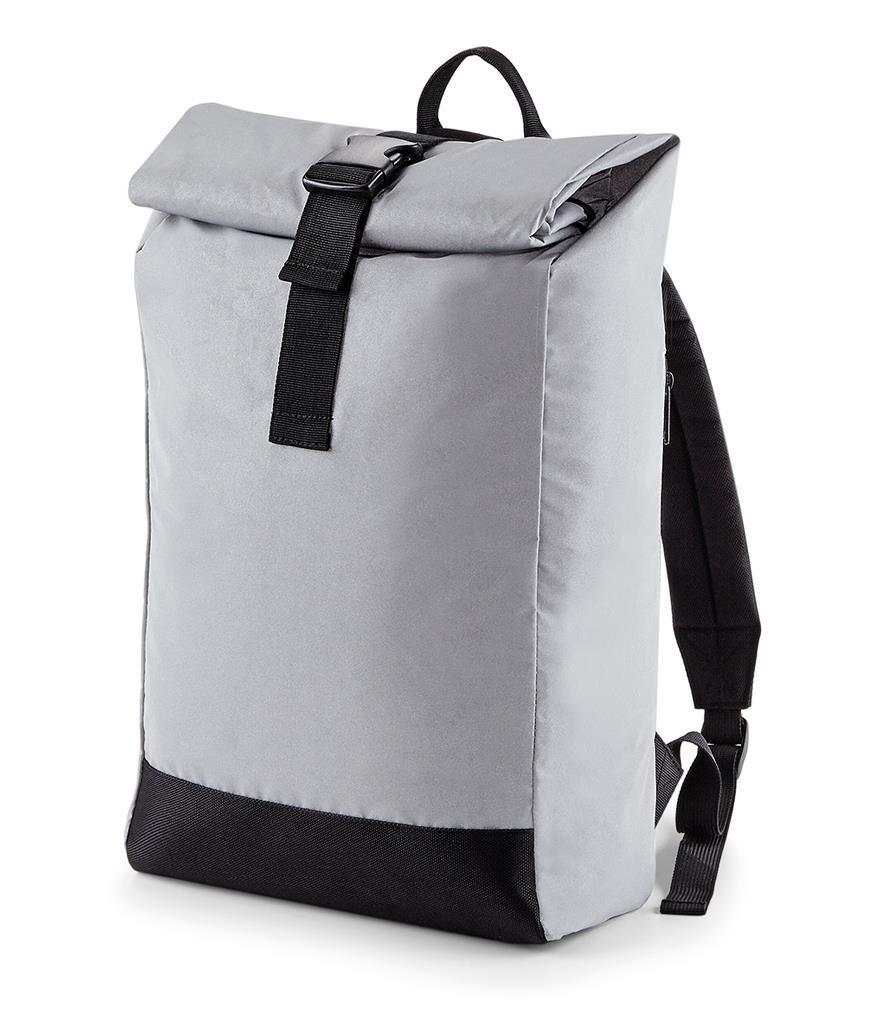 Rugzak RollTop rolsluiting Backpack Reflecterende zilver kleurig