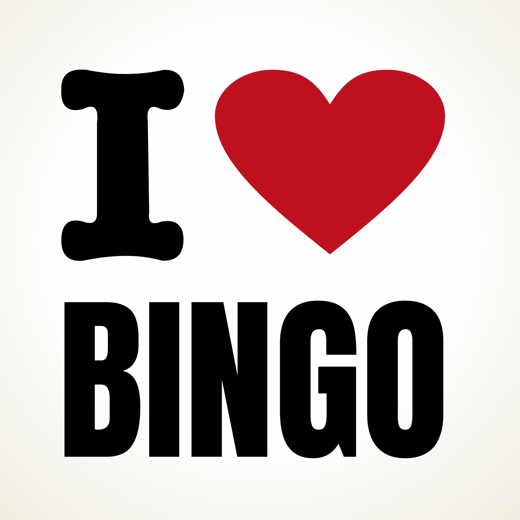 Tegeltje i love bingo houden van bingo