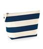 Toilettas accessoires tas wit met blauwe strepen
