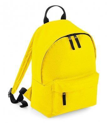 Vrolijke gele rugzak klein formaat handig voor naar school BSO kinderopvang peuterspeelzaal