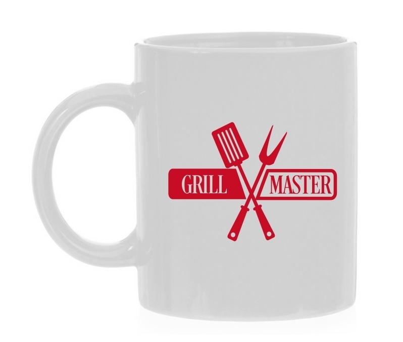 Witte koffie of thee mok grill master bbq master barbecue