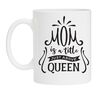 Witte koffie of thee mok Mom is a title just above Queen je moeder staat boven de koningin