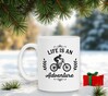 foto 2 Witte mok life is an adventure mountainbike