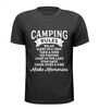 Camping rules shirt grappig camping regels t-shirt voor kampeerders