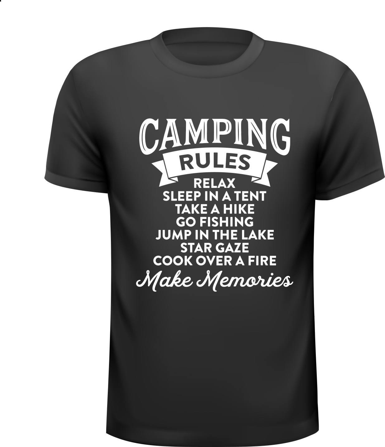 camping rules shirtje regels voor op de camping