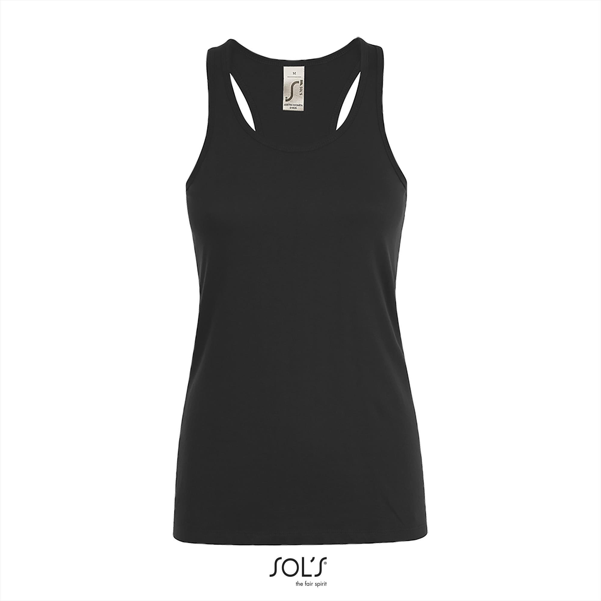 Dames T-shirt zonder mouwen Tanktops zwart