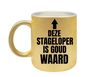 Deze stageloper is goud waard gouden glitter mok