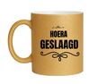 Geslaagd glitter gouden mok