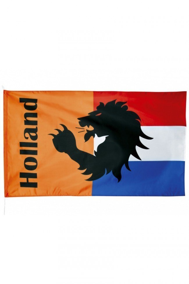 Gevelvlag oranje met leeuw ek 2021 hup holland hup retro 