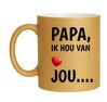 foto 1 Glitter mok goud papa ik hou van jou leuk voor vaderdag