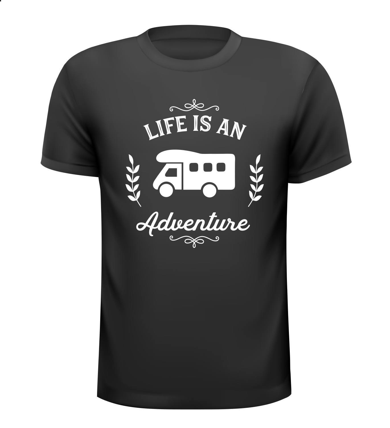 Grappig camper T-shirt het leven is een avontuur