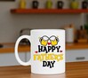 foto 3 Happy fathers day fijne vaderdag koffie mok wit