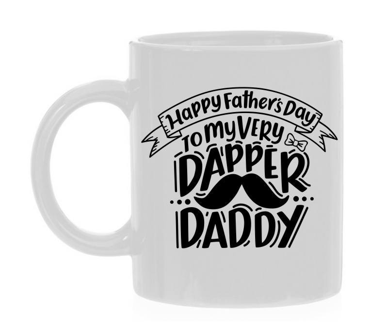 happy fathers day to my very dapper daddy Vaderdag koffie mok wit dapper vader