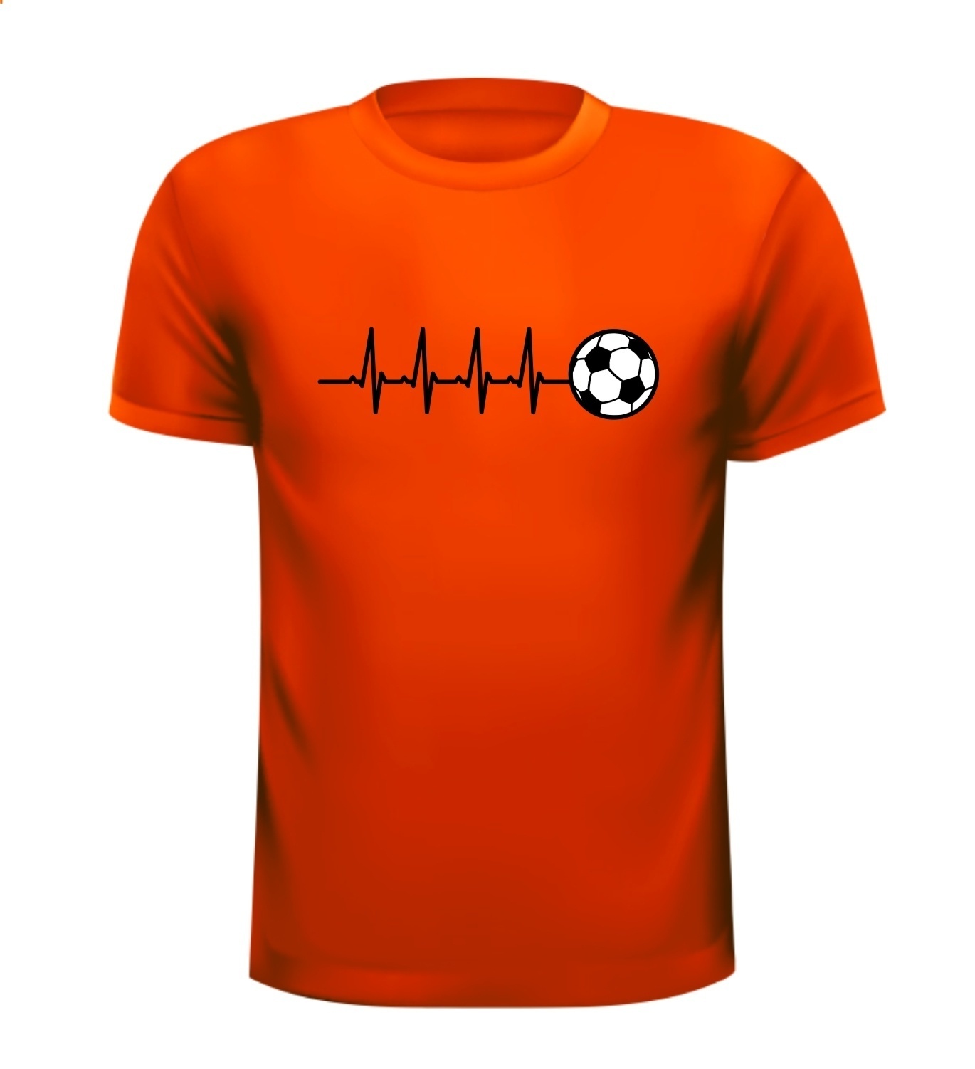 Hartslag oranje voetbal Ek WK shirt voetbal fan