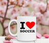 foto 2 I love soccer witte koffiemok voetbal