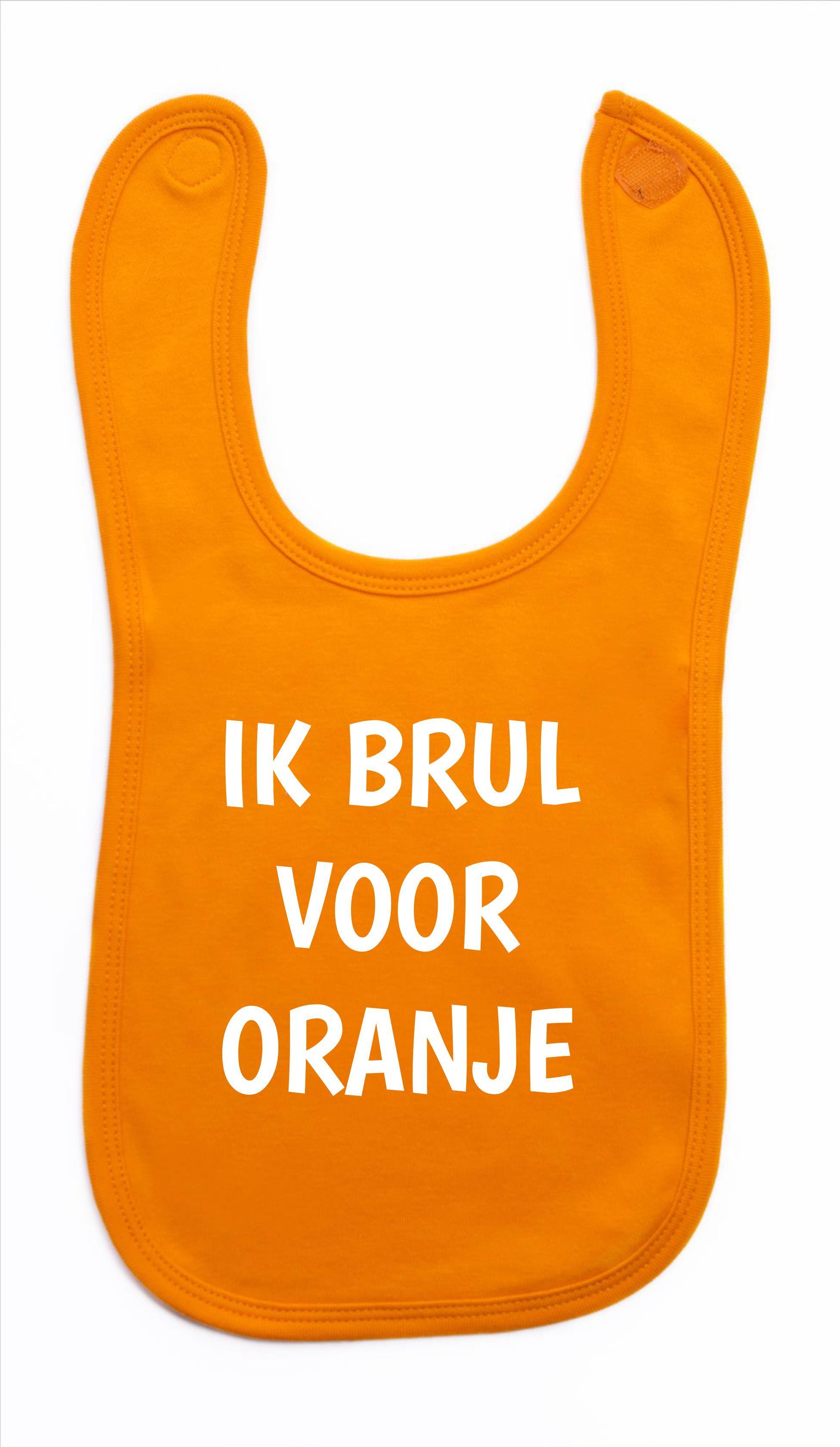 Ik brul voor oranje slabbetje EK WK oranje voetbal slabbetje een leuk cadeau voor de baby