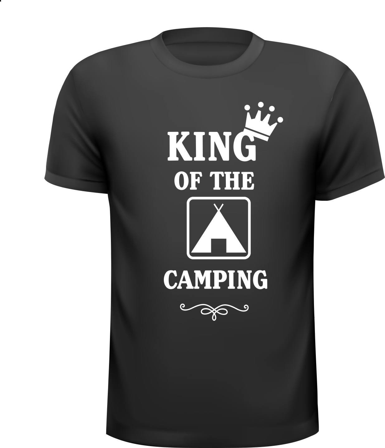 King of the camping shirt grappig camping T-shirtje