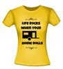 foto 16 life rocks when your home rolls shirt grappig caravan shirtje humor caravan