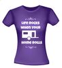 foto 4 life rocks when your home rolls shirt grappig caravan shirtje humor caravan
