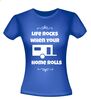 foto 6 life rocks when your home rolls shirt grappig caravan shirtje humor caravan
