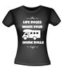 foto 2 Life rocks when your home rolls shirtje leuk grappig gek camper T-shirt