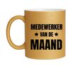 Medewerker van de maand mok gouden glitters