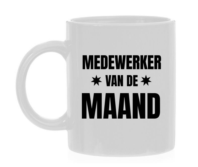 Medewerker van de maand mok wit