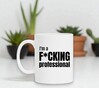 foto 2 Mok i'm a f*cking professional wit grappige mok voor op het werk
