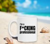 foto 3 Mok i'm a f*cking professional wit grappige mok voor op het werk