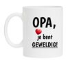 Mok wit opa je bent geweldig! kado verjaardag opa.