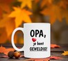 foto 3 Mok wit opa je bent geweldig! kado verjaardag opa.