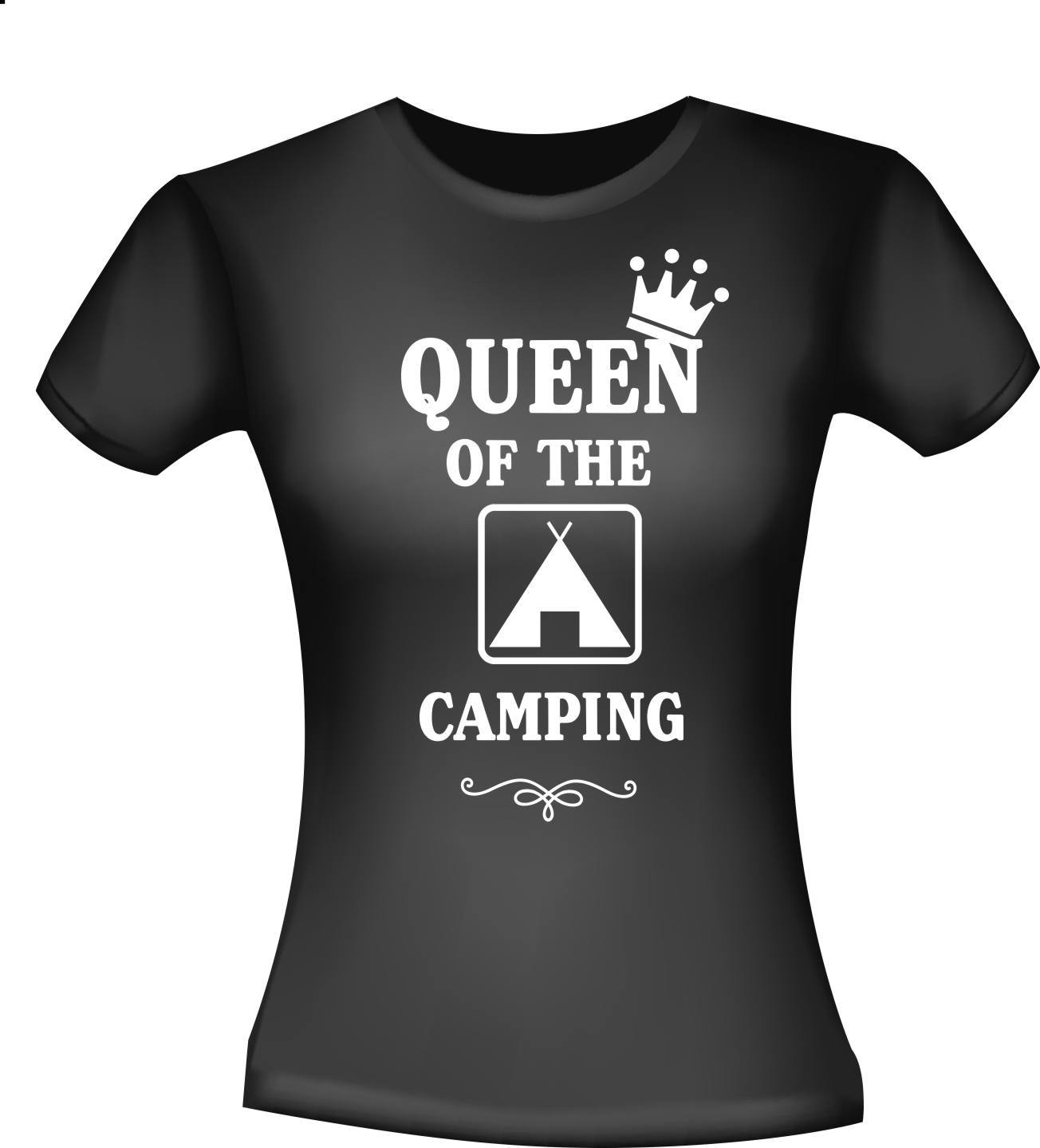 Queen of the camping shirtje Grappig camping shirt T-shirt