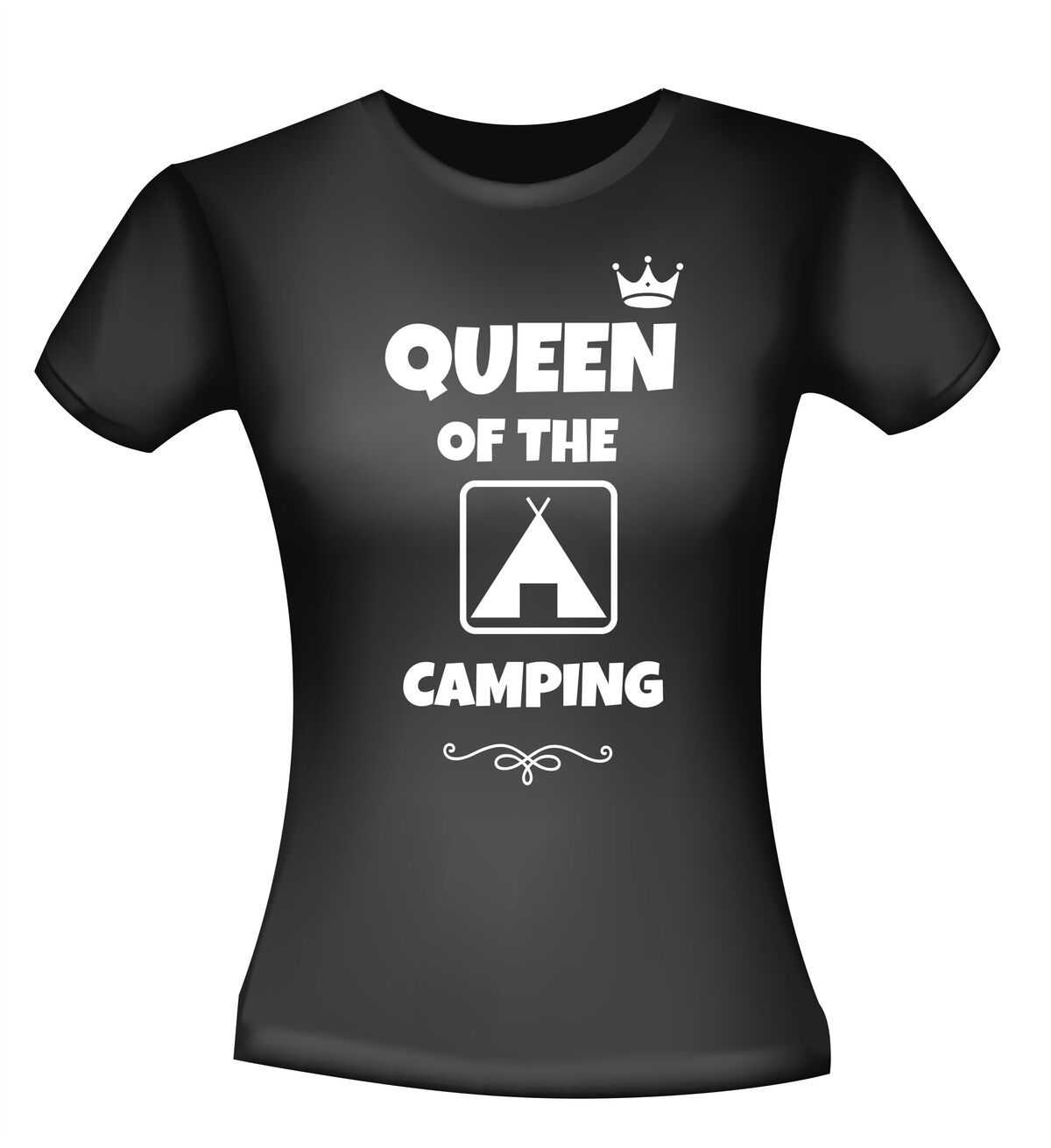 Queen of the camping shirtje Grappig camping shirt T-shirt