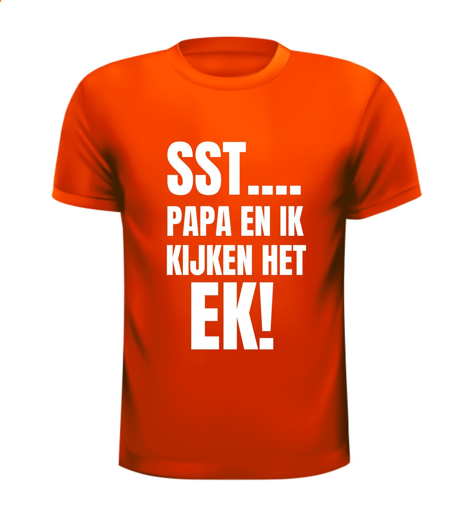sst papa en ik kijken het EK T-shirt baby shirt kleintje voetbal oranje